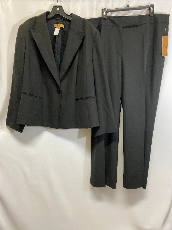 Pants Suit 2pc By Alex Marie In Black, Size: 18