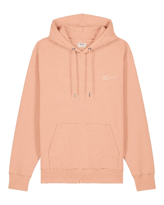 Womens Organic Midweight Hoodie in Peach Orange