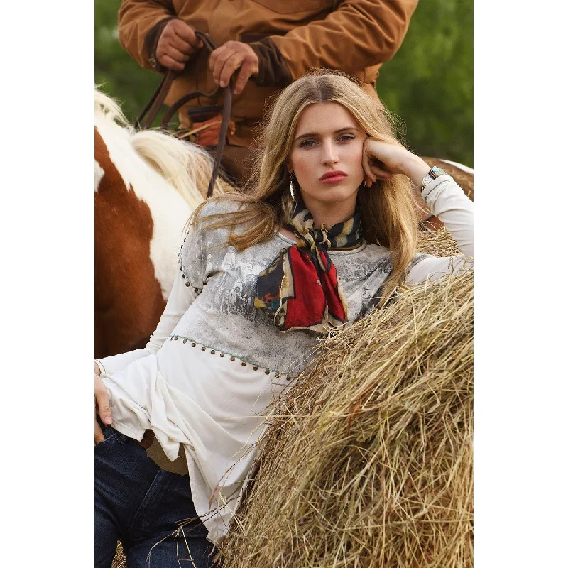 Double D Ranchwear Point Swing Flank and Drop Top